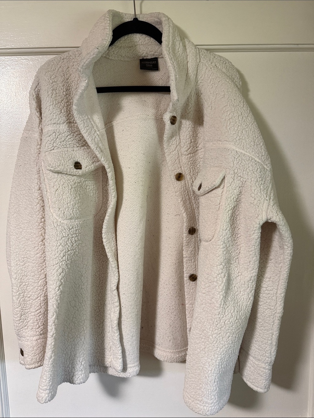 32 Degrees Off-White Teddy Sherpa Jacket